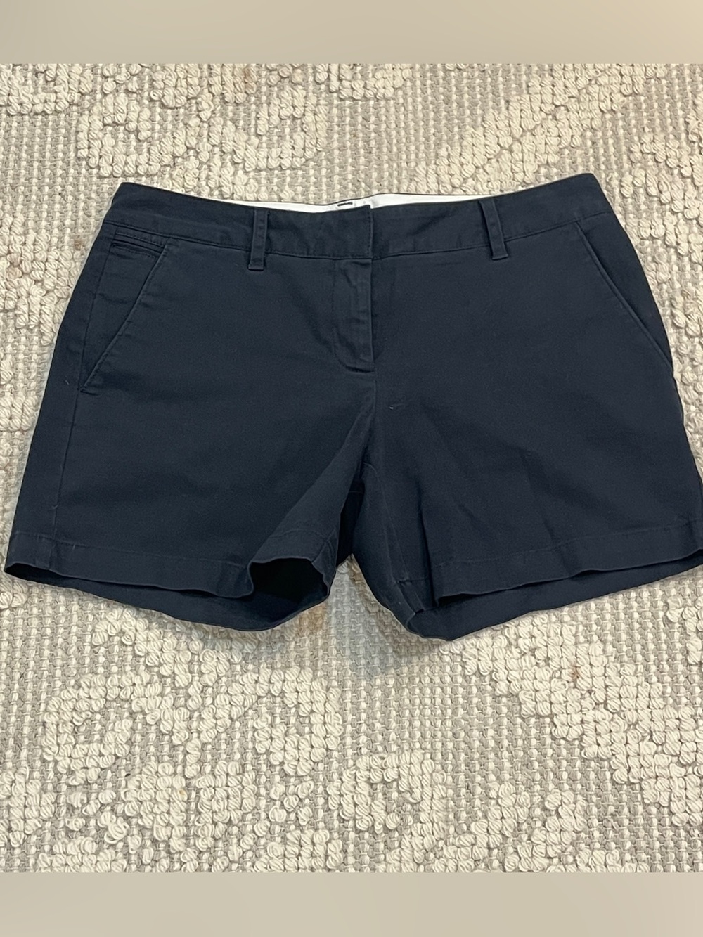 Women’s Lands' End Tailored Navy Chino Shorts